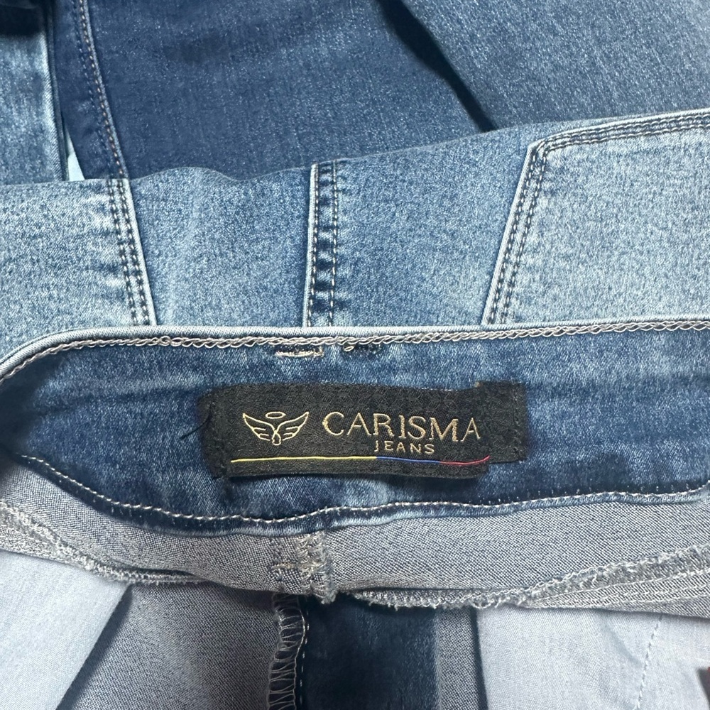 Wide - Leg Blue Jeans High Waisted (100% Colombian) - Picture 3 of 5